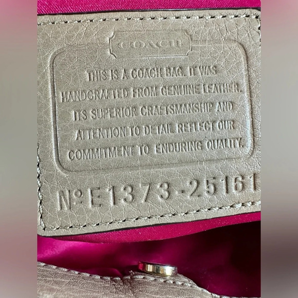 Coach Madison No. E1373-25161 Brown Leather Shoulder Bag Pre-Owned Genuine - Picture 9 of 14